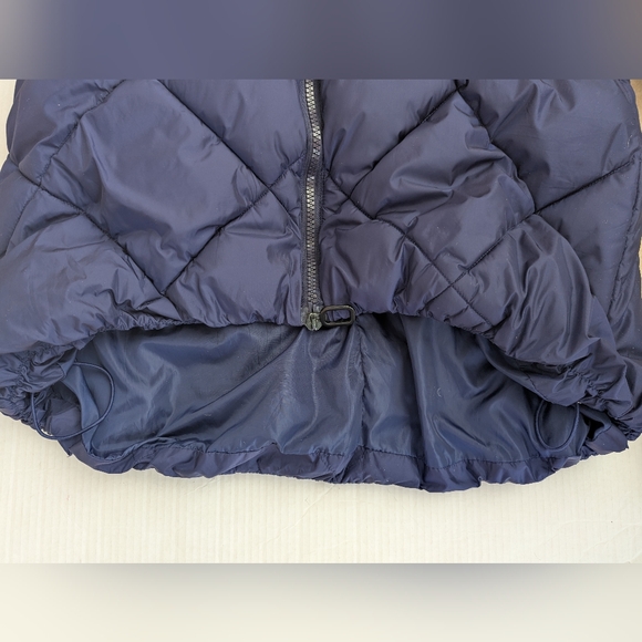 YVYVLOLO Coat Puffer Womens S-M * Quilted Purple Asymmetric Zip Closure Hooded - Picture 6 of 9